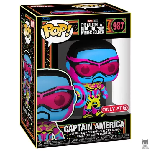 Figura Funko Pop! Capitán América (Luz negra) (Marvel Comics)