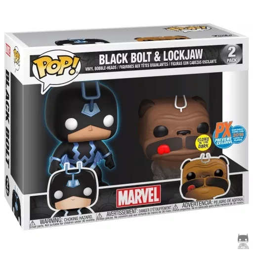 Figura Funko Pop! Rayo Negro & Lockjaw (Marvel Comics)