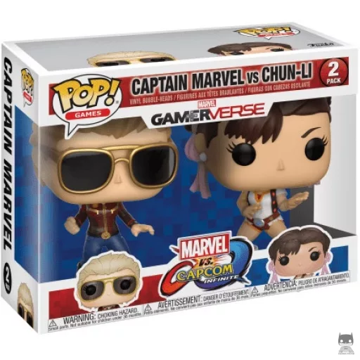 Figura Funko Pop! Capitana Marvel vs Chun-Li (Marvel vs. Capcom)