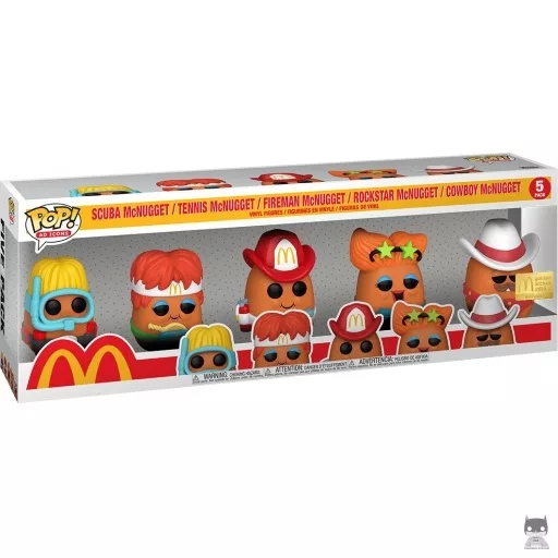 Figura Funko Pop! McNugget buceador, McNugget tenista, McNugget bombero, McNugget rockero & McNugget vaquero (McDonald's)