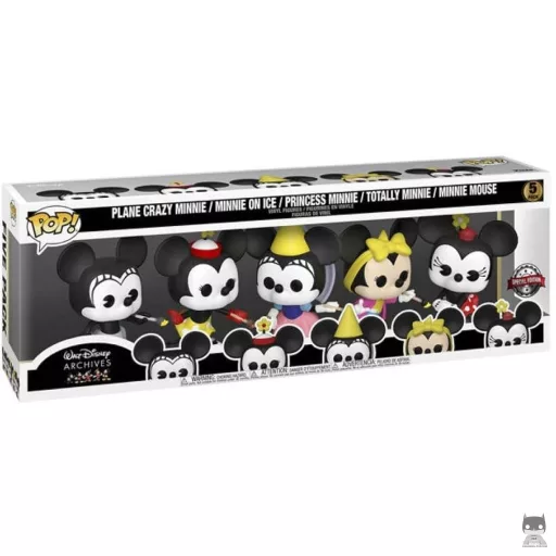 Figura Funko Pop! Minnie Plane Crazy, Minnie sobre hielo, Minnie princesa, Totally Minnie & Minnie Mouse (Amazon)