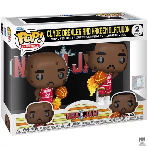 Figura Funko Pop! Clyde Drexler & Hakeem Olajuwon (NBA Jam) (NBA)