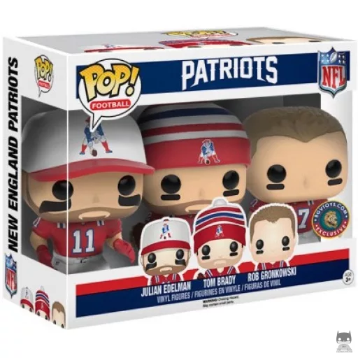 Figura Funko Pop! Patriots Brady, Gronk, Edelman (Retro) (NFL)