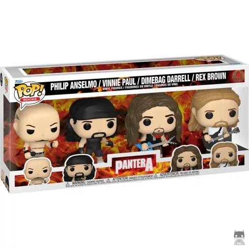 Figura Funko Pop! Philip Anselmo, Vinnie Paul, Dimebag Darrell & Rex Brown (Pantera)