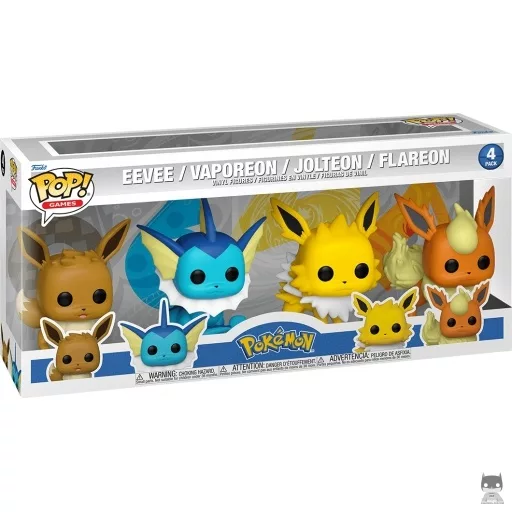 Figura Funko Pop! Eevee, Vaporeon, Jolteon & Flareon (Pokémon)