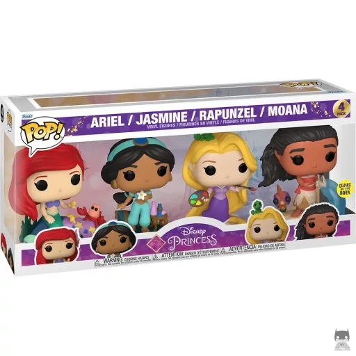 Figura Funko Pop! Ariel, Jasmine, Rapunzel & Vaiana (Brilla en la oscuridad) (Brilla en la oscuridad)