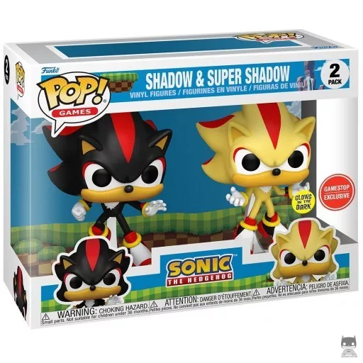 Figura Funko Pop! Shadow & Super Shadow (Brilla en la oscuridad) (GameStop)