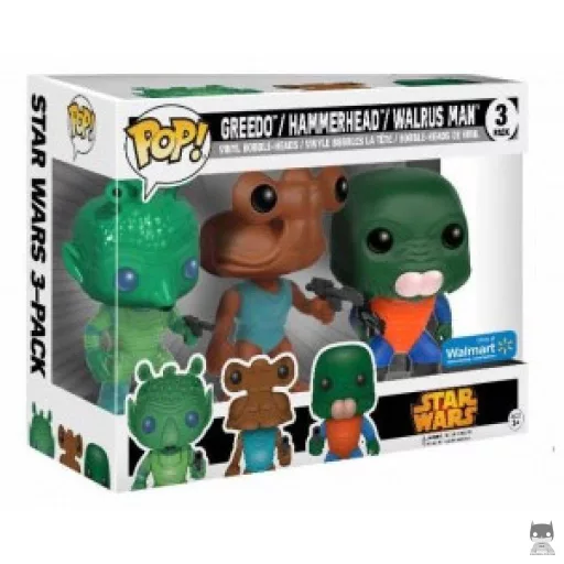 Figura Funko Pop! Greedo, Hammerhead & Walrus Man (Star Wars: Episodio I, La amenaza fantasma)
