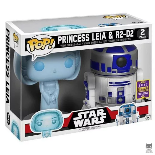 Figura Funko Pop! Princesa Leia holográfica & R2-D2 (Star Wars: Episodio IV, Una nueva esperanza)