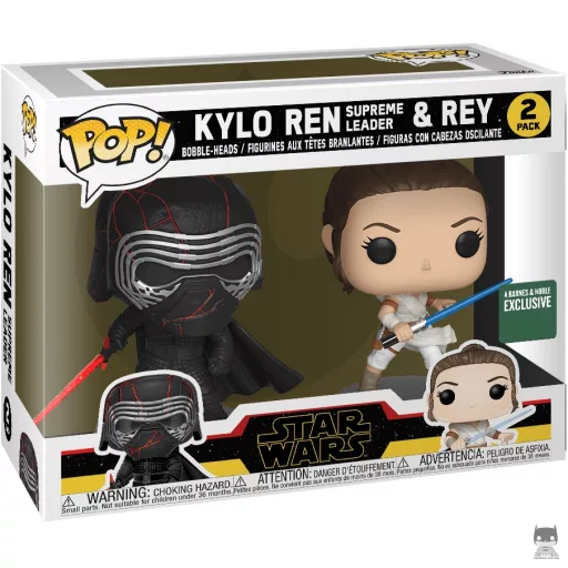 Figura Funko Pop! Líder Supremo Kylo Ren & Rey (Star Wars: Episodio IX, El ascenso de Skywalker)