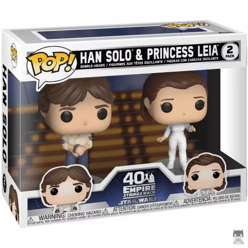 Figura Funko Pop! Han Solo & Princesa Leia (Star Wars: Episodio V, El imperio contraataca)