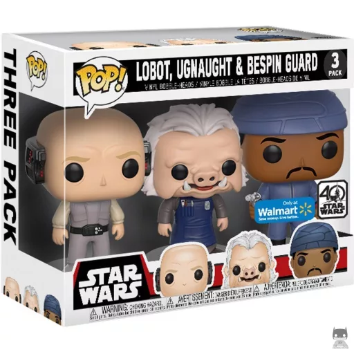 Figura Funko Pop! Lobot, Ugnaught & guardia de Bespin (Walmart)
