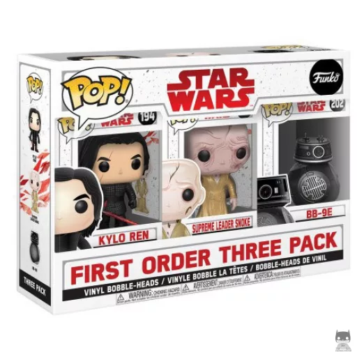 Figura Funko Pop! Los malos (Kylo Ren, Líder Supremo Snoke & BB-9E) (Star Wars: Episodio VIII, Los últimos Jedi)