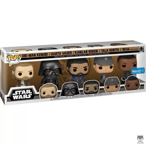 Figura Funko Pop! Obi-Wan Kenobi, Darth Vader, Kawlan Roken, Tala Durith & Reva (Tercera Hermana) (Star Wars: Obi-Wan Kenobi)