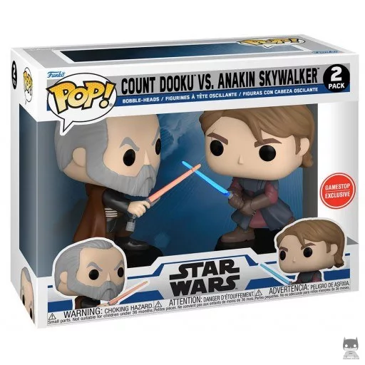 Figura Funko Pop! Conde Dooku vs. Anakin Skywalker (Star Wars: The Clone Wars)