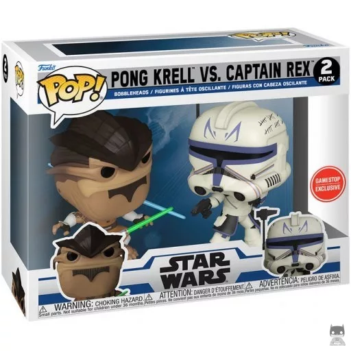 Figura Funko Pop! Pong Krell vs Capitán Rex (Star Wars: The Clone Wars)