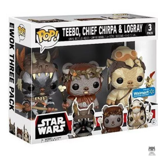 Figura Funko Pop! Teebo, Jefe Chirpa & Logray (Star Wars: The Clone Wars)