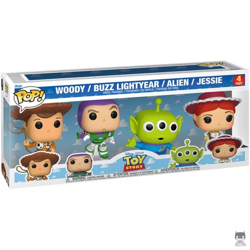 Figura Funko Pop! Woody, Buzz Lightyear, Marciano & Jessie (Toy Story)