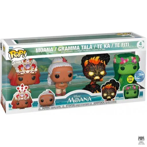 Figura Funko Pop! Vaiana, abuela Tala, Te Ka & Te Fiti (Brilla en la oscuridad) (Brilla en la oscuridad)