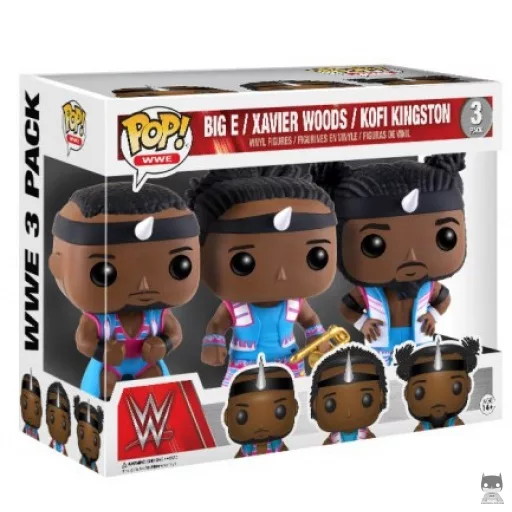 Figura Funko Pop! Big E, Xavier Woods & Kofi Kingston (WWE)