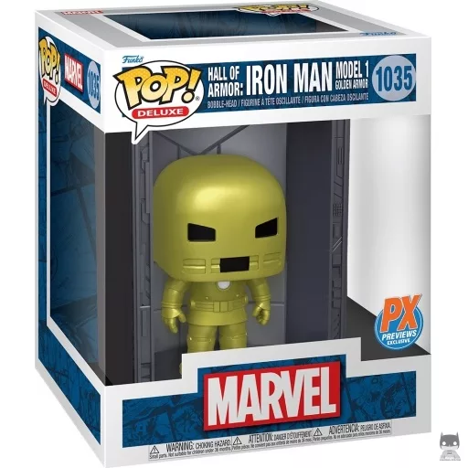 Figura Funko Pop! Sala de las Armaduras: Iron Man Modelo 1 Armadura dorada (Metalizado) (Marvel Comics)