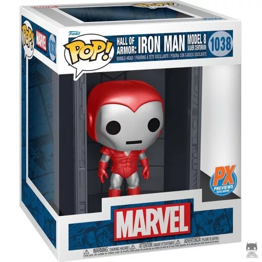 Figura Funko Pop! Sala de las Armaduras: Iron Man Modelo 8 Silver Centurion (Metalizado) (Marvel Comics)