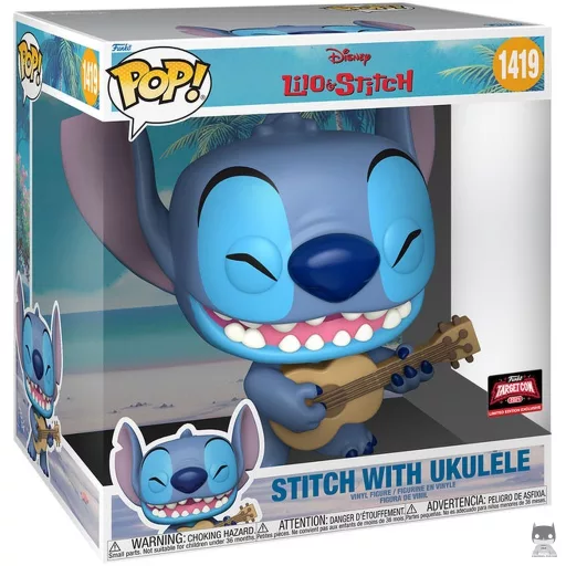 Figura Funko Pop! Stitch con ukelele (Supersized) (Lilo y Stitch)
