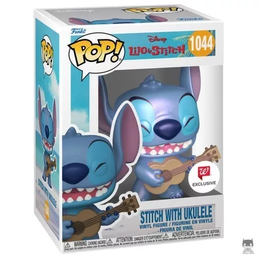 Figura Funko Pop! Stitch con ukelele (Supersized & Perlado) (Lilo y Stitch)