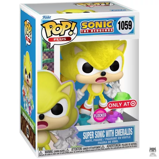 Figura Funko Pop! Super Sonic con las Esmeraldas (Flocado) (Sonic The Hedgehog)
