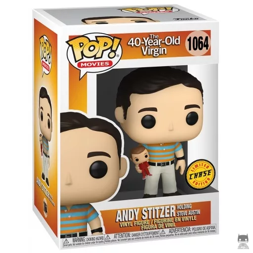 Figura Funko Pop! Andy sujetando a Steve Austin (Chase) (Virgen a los 40)