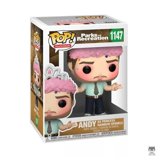 Figura Funko Pop! Andy como Princesa Brillo Arcoíris (Parks and Recreation)