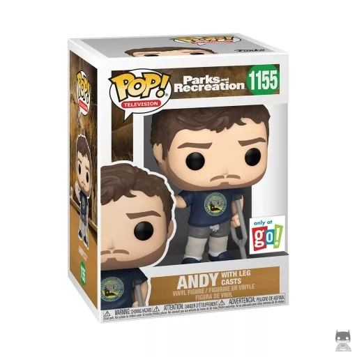 Figura Funko Pop! Andy con las piernas escayoladas (Parks and Recreation)