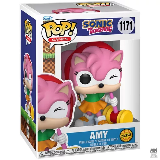 Figura Funko Pop! Amy Rose con el martillo Piko Piko (Chase) (Sonic The Hedgehog)