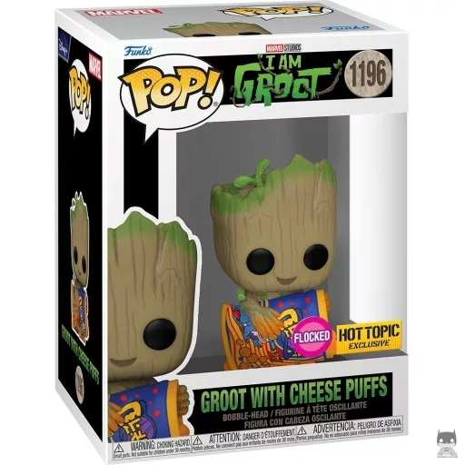 Figura Funko Pop! Groot con gusanitos de queso (Flocado) (Yo soy Groot)