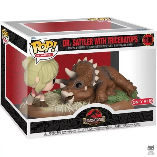 Figura Funko Pop! Dra. Sattler con triceratops (Parque Jurásico)