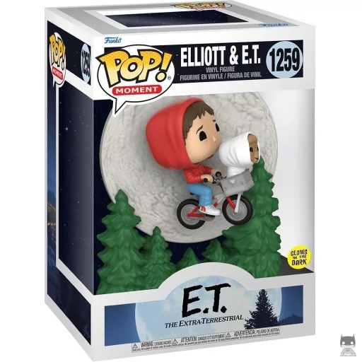 Figura Funko Pop! Elliott & E.T. volando en bici (Brilla en la oscuridad) (E.T., el extraterrestre)