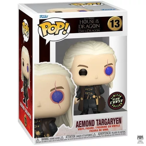 Figura Funko Pop! Aemond Targaryen (Chase & Brilla en la oscuridad) (La casa del dragón: Day of the Dragon (Juego de tronos))