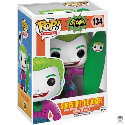 Figura Funko Pop! Joker con tabla de surf (Batman: Serie de televisión clásica)