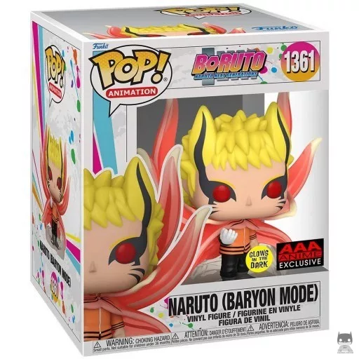 Figura Funko Pop! Naruto (Modo Barión) (Supersized & Brilla en la oscuridad) (AAA Anime)