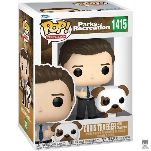 Figura Funko Pop! Chris Traeger con Champion (Parks and Recreation)