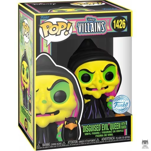Figura Funko Pop! Reina Malvada disfrazada con cuervo (Luz negra) (Luz negra)