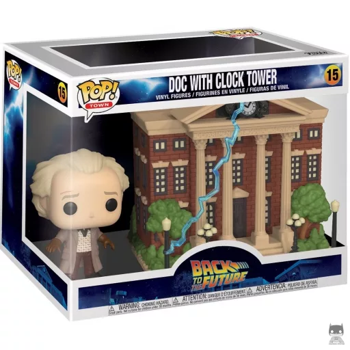 Figura Funko Pop! Doc con la torre del reloj (Regreso al futuro)