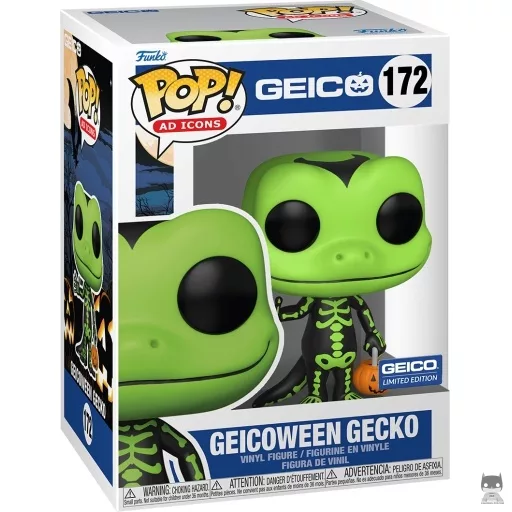 Figura Funko Pop! Geico Gecko de Halloween (Verde) (Ad Icons)
