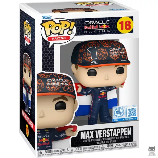 Figura Funko Pop! Max Verstappen con la bandera neerlandesa (Fórmula 1)
