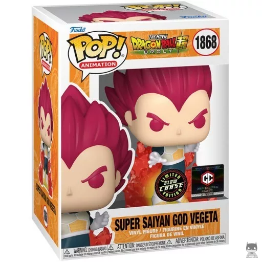 Figura Funko Pop! Vegeta Super Saiyan God (Chase & Brilla en la oscuridad) (Dragon Ball Super (DBS))