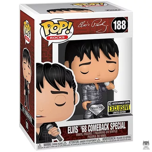 Figura Funko Pop! Elvis '68 Comeback Special (Purpurina diamante) (Elvis Presley)