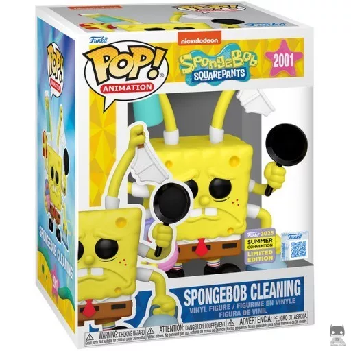 Figura Funko Pop! Bob Esponja limpiando (San Diego Comic Con (convención de verano) 2025)