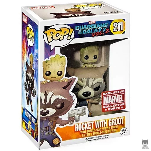 Figura Funko Pop! Rocket con Baby Groot (Rocket Raccoon)