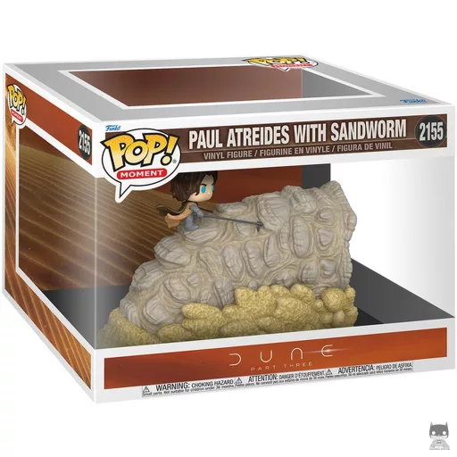 Figura Funko Pop! Paul Atreides con gusano de arena (Dune 2020)