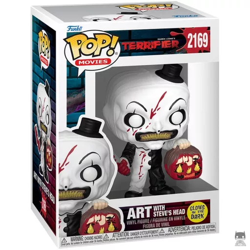 Figura Funko Pop! Art con la cabeza de Steve (Brilla en la oscuridad & Ensangrentado) (Terrifier)